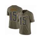 Men Nike Los Angeles Chargers #15 Dontrelle Inman Limited Olive 2017 Salute to Service NFL Jersey