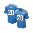 Men Nike Los Angeles Chargers #20 Desmond King Elite Electric Blue Alternate NFL Jersey