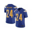 Men Nike Los Angeles Chargers #24 Trevor Williams Limited Electric Blue Rush Vapor Untouchable NFL Jersey