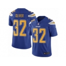 Men Nike Los Angeles Chargers #32 Branden Oliver Limited Electric Blue Rush Vapor Untouchable NFL Jersey