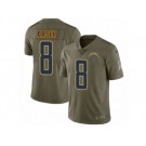 Men Nike Los Angeles Chargers #8 Drew Kaser Limited Olive 2017 Salute to Service NFL Jersey