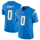 Men's Los Angeles Chargers #0 Daiyan Henley Blue 2025 F.U.S.E With 1-Star C Patch Vapor Limited Stitched Football Jersey