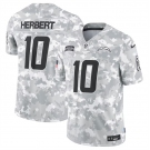 Men's Los Angeles Chargers #10 Justin Herbert 2024 Arctic Camo Salute To Service Limited Stitched Football Jersey