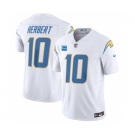 Men's Los Angeles Chargers #10 Justin Herbert White 2023 F.U.S.E. With 3-Star C Patch Vapor Untouchable Limited Football Stitched Jersey