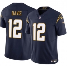 Men's Los Angeles Chargers #12 Derius Davis Navy 2024 F.U.S.E. Vapor Limited Football Stitched Jersey