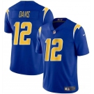 Men's Los Angeles Chargers #12 Derius Davis Royal 2024 Vapor Limited Football Stitched Jersey