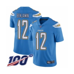 Men's Los Angeles Chargers #12 Travis Benjamin Electric Blue Alternate Vapor Untouchable Limited Player 100th Season Football Jersey