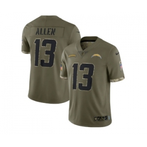 Men's Los Angeles Chargers #13 Keenan Allen 2022 Olive Salute To Service Limited Stitched Jersey