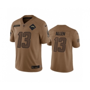 Men's Los Angeles Chargers #13 Keenan Allen 2023 Brown Salute To Service Limited Football Stitched Jersey