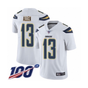 Men's Los Angeles Chargers #13 Keenan Allen White Vapor Untouchable Limited Player 100th Season Football Jersey