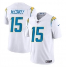 Men's Los Angeles Chargers #15 Ladd McConkey White 2024 Draft Vapor Limited Football Stitched Jersey