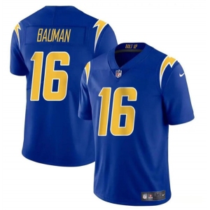 Men's Los Angeles Chargers #16 Casey Bauman Royal 2024 Vapor Limited Football Stitched Jersey