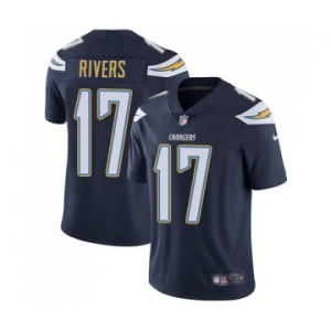 Men's Los Angeles Chargers #17 Philip Rivers Navy Blue Team Color Vapor Untouchable Limited Player Football Jersey