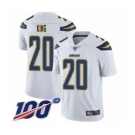 Men's Los Angeles Chargers #20 Desmond King White Vapor Untouchable Limited Player 100th Season Football Jersey