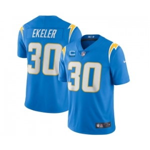 Men's Los Angeles Chargers 2022 #30 Austin Ekeler Blue With 2-star C Patch Vapor Untouchable Limited Stitched NFL Jerse