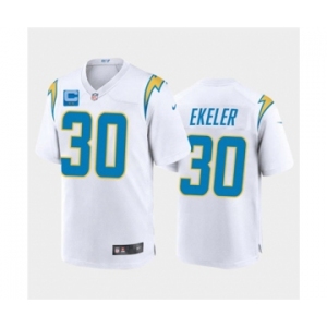 Men's Los Angeles Chargers 2022 #30 Austin Ekeler White With 2-star C Patch Vapor Untouchable Limited Stitched NFL Jersey