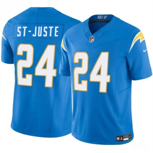 Men's Los Angeles Chargers #24 Benjamin St-Juste Blue 2024 F.U.S.E. Vapor Limited Football Stitched Jersey