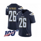 Men's Los Angeles Chargers #26 Casey Hayward Navy Blue Team Color Vapor Untouchable Limited Player 100th Season Football Jersey