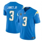 Men's Los Angeles Chargers #3 Derwin James JR Blue 2025 F.U.S.E With 4-Star C Patch Vapor Limited Stitched Football Jersey