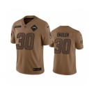 Men's Los Angeles Chargers #30 Austin Ekeler 2023 Brown Salute To Service Limited Football Stitched Jersey