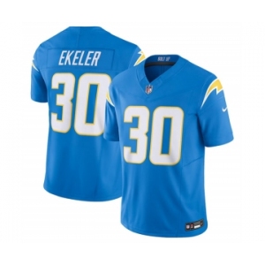 Men's Los Angeles Chargers #30 Austin Ekeler Blue 2023 F.U.S.E. Vapor Untouchable Limited Stitched Jersey