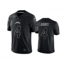 Men's Los Angeles Chargers #4 Chase Daniel Black Reflective Limited Stitched Football Jersey