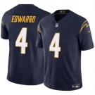 Men's Los Angeles Chargers #4 Gus Edwards Navy 2024 F.U.S.E. Vapor Limited Football Stitched Jersey