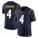 Men's Los Angeles Chargers #4 Gus Edwards Navy Vapor Limited Football Stitched Jersey