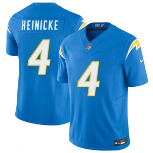 Men's Los Angeles Chargers #4 Taylor Heinicke Blue 2025 F.U.S.E. Vapor Limited Football Stitched Jersey