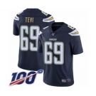 Men's Los Angeles Chargers #69 Sam Tevi Navy Blue Team Color Vapor Untouchable Limited Player 100th Season Football Jersey