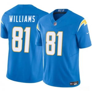 Men's Los Angeles Chargers #81 Mike Williams Blue 2025 F.U.S.E. Vapor Limited Football Stitched Jersey