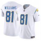 Men's Los Angeles Chargers #81 Mike Williams White 2025 F.U.S.E. Vapor Limited Football Stitched Jersey