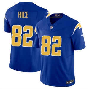 Men's Los Angeles Chargers #82 Brenden Rice Royal 2024 Draft F.U.S.E. Vapor Limited Football Stitched Jersey