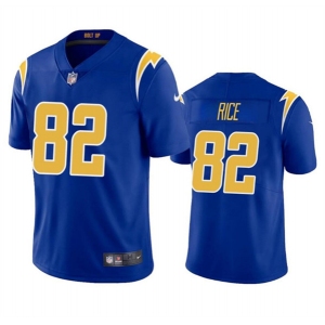 Men's Los Angeles Chargers #82 Brenden Rice Royal 2024 Draft Vapor Limited Football Stitched Jersey
