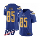 Men's Los Angeles Chargers #85 Antonio Gates Limited Electric Blue Rush Vapor Untouchable 100th Season Football Jersey