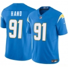 Men's Los Angeles Chargers #91 Da'Shawn Hand Blue 2025 F.U.S.E. Vapor Limited Football Stitched Jersey