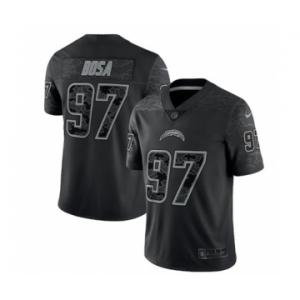 Men's Los Angeles Chargers #97 Joey Bosa Black Reflective Limited Stitched Football Jersey