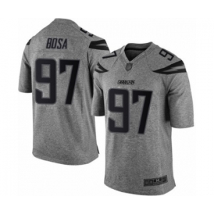 Men's Los Angeles Chargers #97 Joey Bosa Limited Gray Gridiron Football Jersey