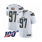 Men's Los Angeles Chargers #97 Joey Bosa White Vapor Untouchable Limited Player 100th Season Football Jersey