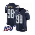 Men's Los Angeles Chargers #98 Isaac Rochell Navy Blue Team Color Vapor Untouchable Limited Player 100th Season Football Jersey