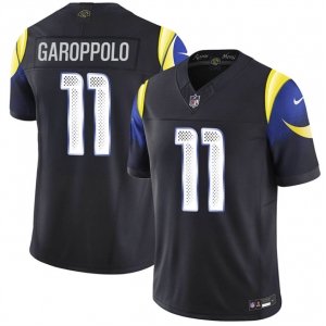 Men's Los Angeles Rams #11 Jimmy Garoppolo Black 2025 F.U.S.E. “Rivalries” Vapor Limited Football Stitched Jersey