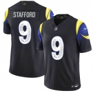 Men's Los Angeles Rams #9 Matthew Stafford Black 2025 F.U.S.E. “Rivalries” Vapor Limited Football Stitched Jersey