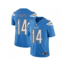 Men's Nike Los Angeles Chargers #14 Dan Fouts Vapor Untouchable Limited Electric Blue Alternate NFL Jersey