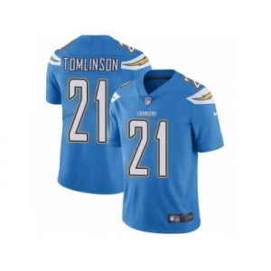 Men's Nike Los Angeles Chargers #21 LaDainian Tomlinson Vapor Untouchable Limited Electric Blue Alternate NFL Jersey