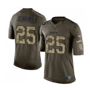 Men's Nike Los Angeles Chargers #23 Rayshawn Jenkins Elite Green Salute to Service NFL Jersey