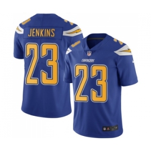 Men's Nike Los Angeles Chargers #23 Rayshawn Jenkins Limited Electric Blue Rush Vapor Untouchable NFL Jersey