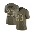 Men's Nike Los Angeles Chargers #23 Rayshawn Jenkins Limited Olive Camo 2017 Salute to Service NFL Jersey