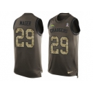 Men's Nike Los Angeles Chargers #29 Craig Mager Limited Green Salute to Service Tank Top NFL Jersey