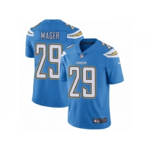 Men's Nike Los Angeles Chargers #29 Craig Mager Vapor Untouchable Limited Electric Blue Alternate NFL Jersey