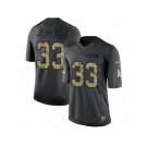 Men's Nike Los Angeles Chargers #33 Rayshawn Jenkins Limited Black 2016 Salute to Service NFL Jersey